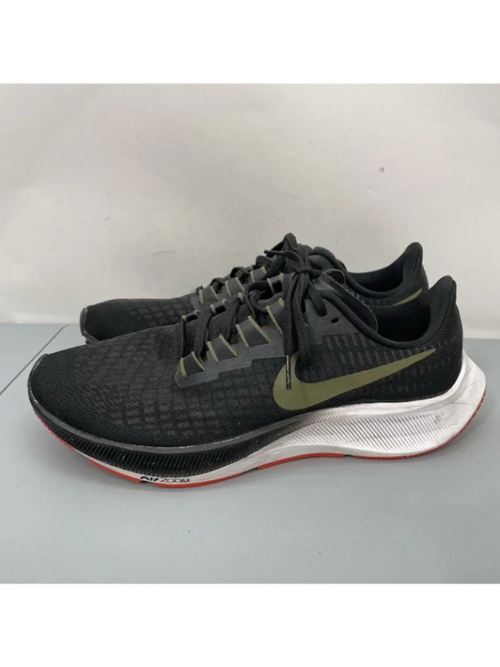 Nike Air Zoom Pegasus 37 Sneakers Shoes Running Training Black Mens 10